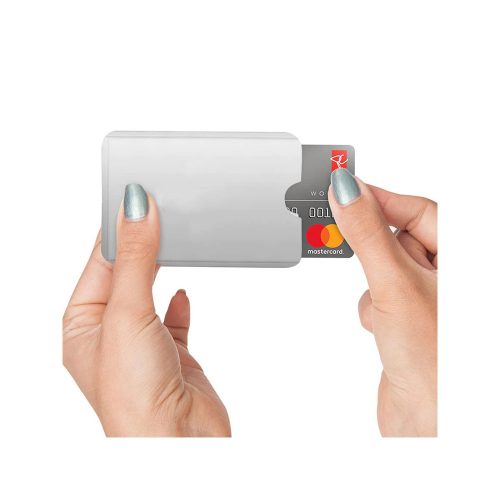 RFID blokkoló bankkártya tok - ezüst